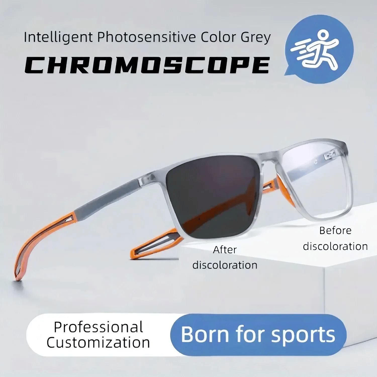 🔥🔥Sports smart photochromic reading glasses